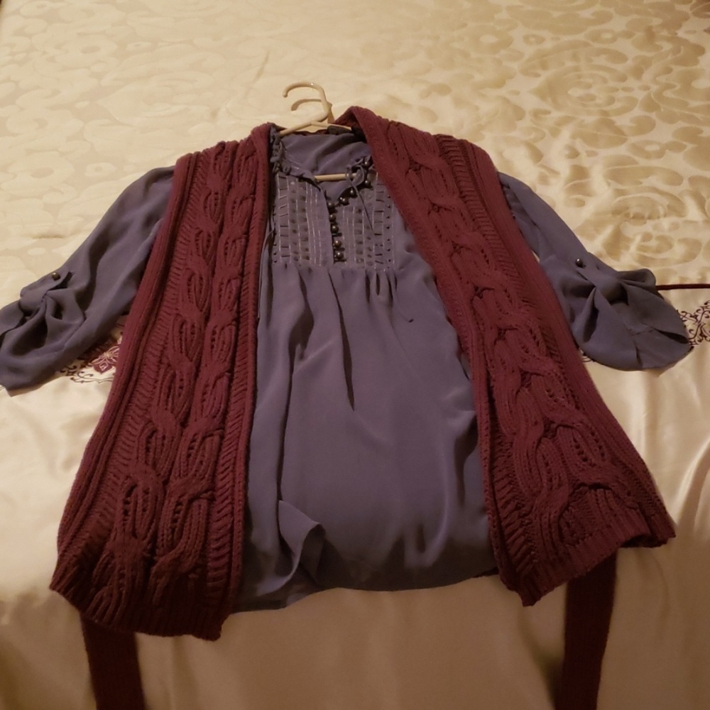 Shirt w/cardigan 2 pieces